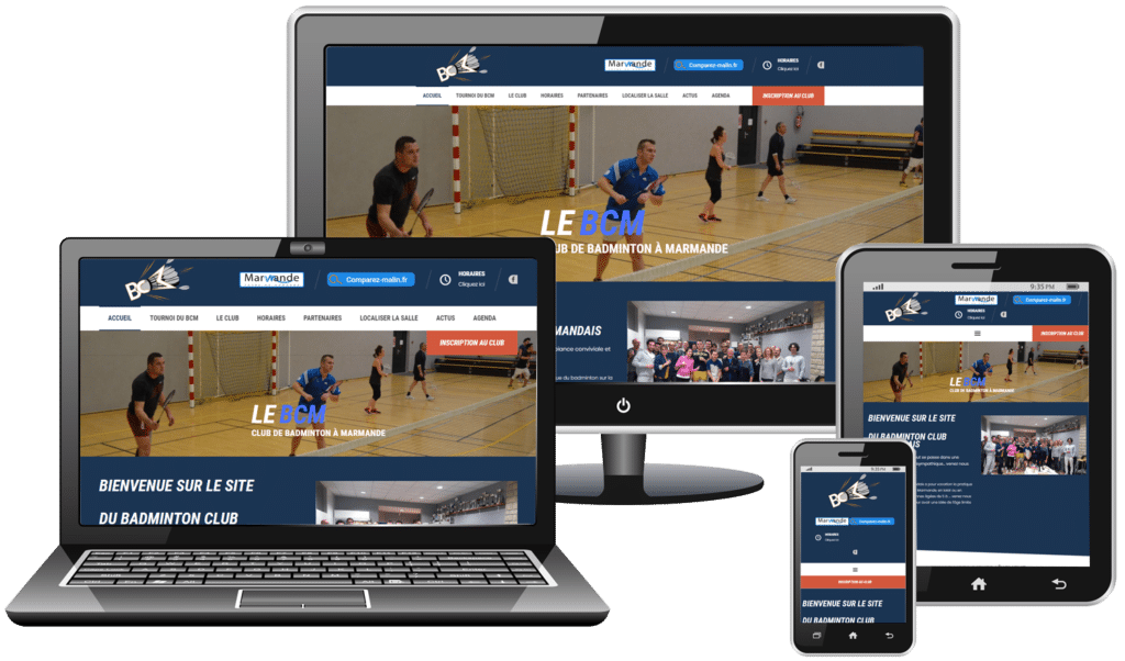 Responsive design Club de Badminton de Marmande