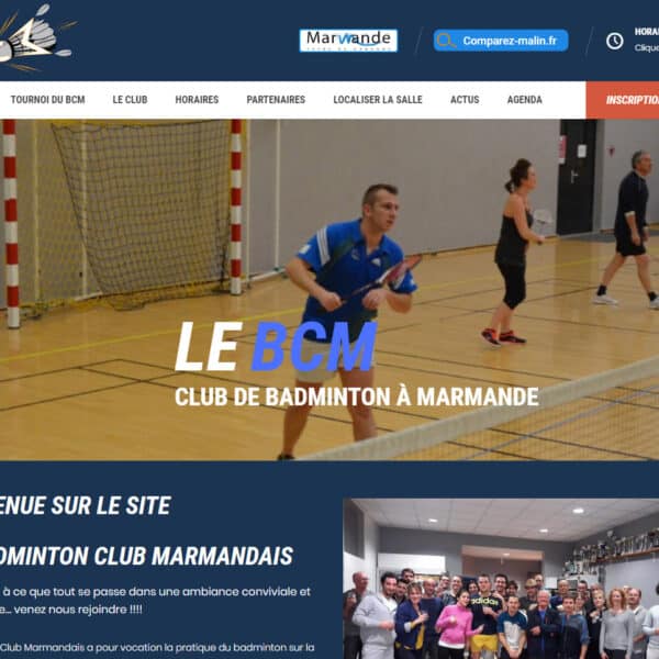 Site Web de Club de Badminton de Marmande